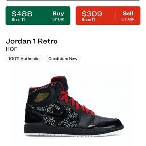 Jordan 1 - HOF  ‘hall of fame’ (Size 13 Men’s)